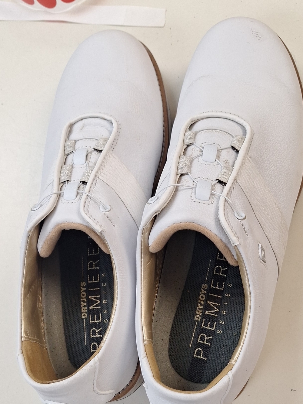 PREMIERE  White Lace-Free Golf Shoes